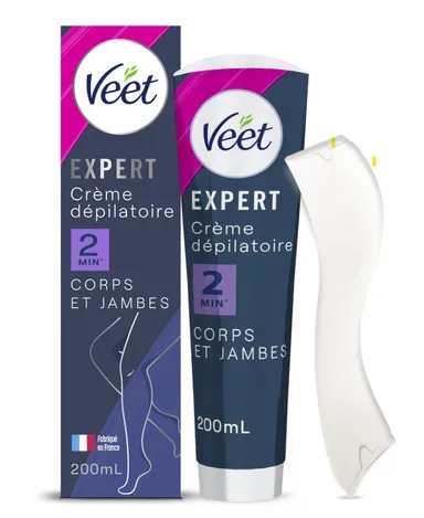 Veet Expert Crème Dépilatoire Jambes 200ml