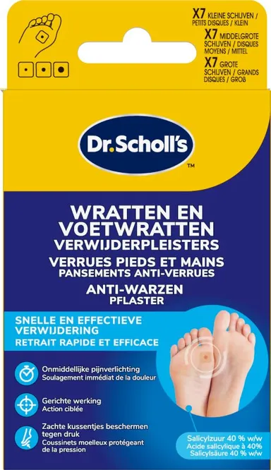 DR SCHOLL'S - WRATTEN EN VOETVRATTEN VERWIJDERPLEISTERS 3X7 STRIPS