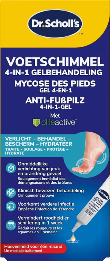 DR. SCHOLL'S 4-IN-1 GEL TEGEN VOETSCHIMMEL 10 ML