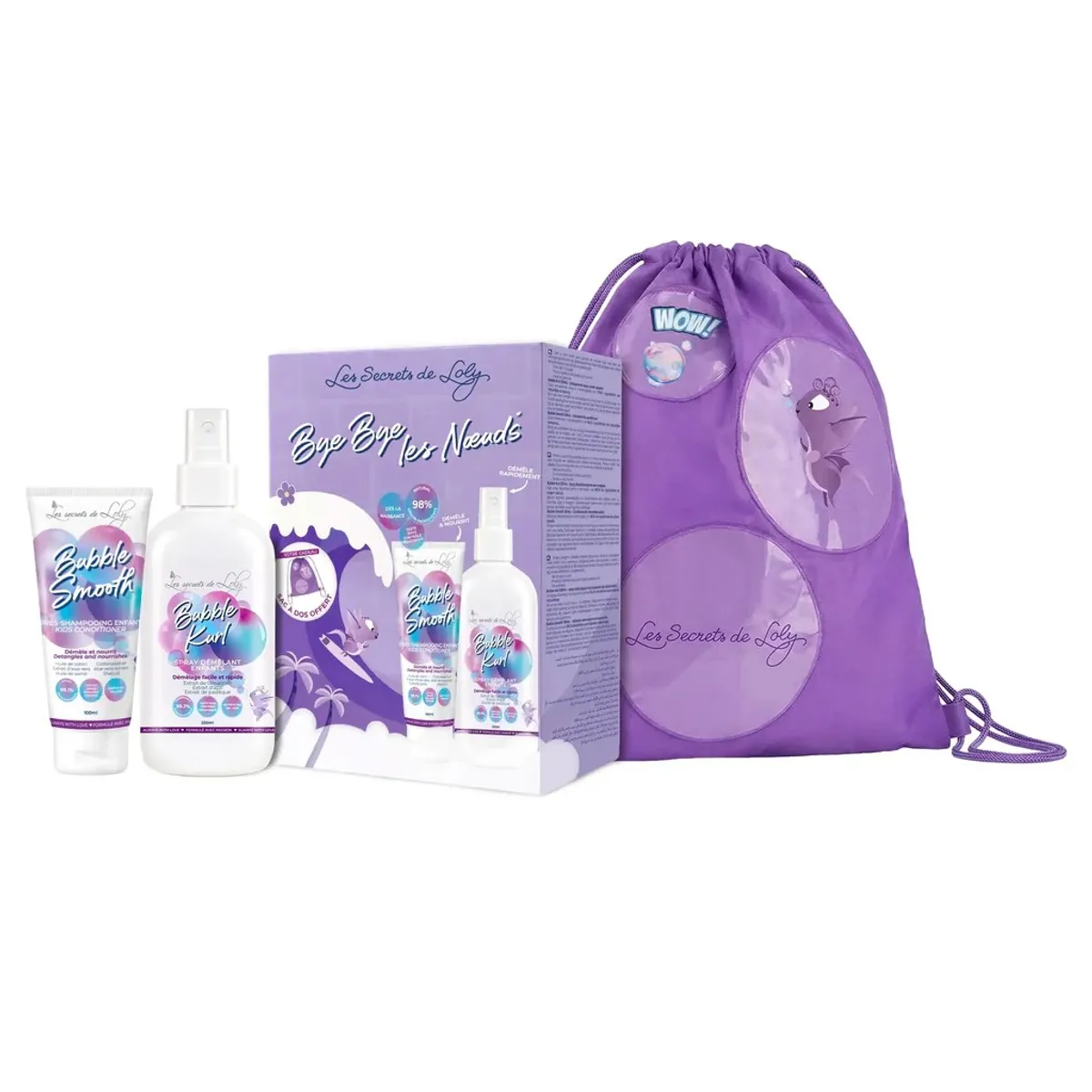 Les Secrets de Loly Coffret Enfants Bye Bye les Noeuds 2 Produits