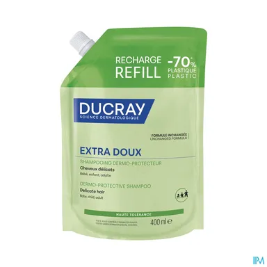 Ducray Extra-Doux Shampooing Dermo-Protecteur Usage Fréquent Recharge 400ml