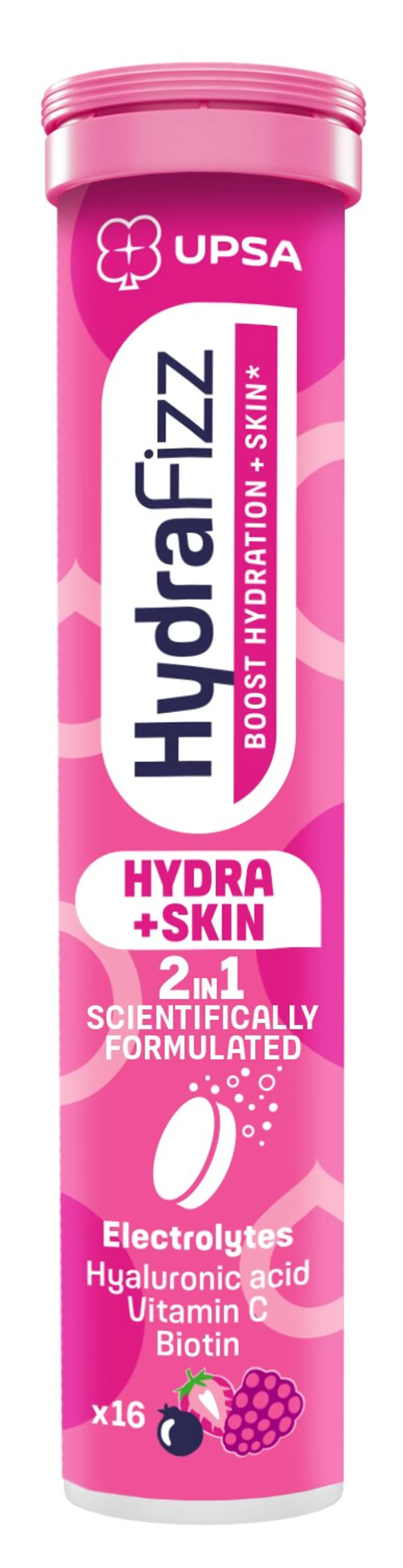 UPSA Hydrafizz Hydra+Skin 16 Comprimés Effervescents