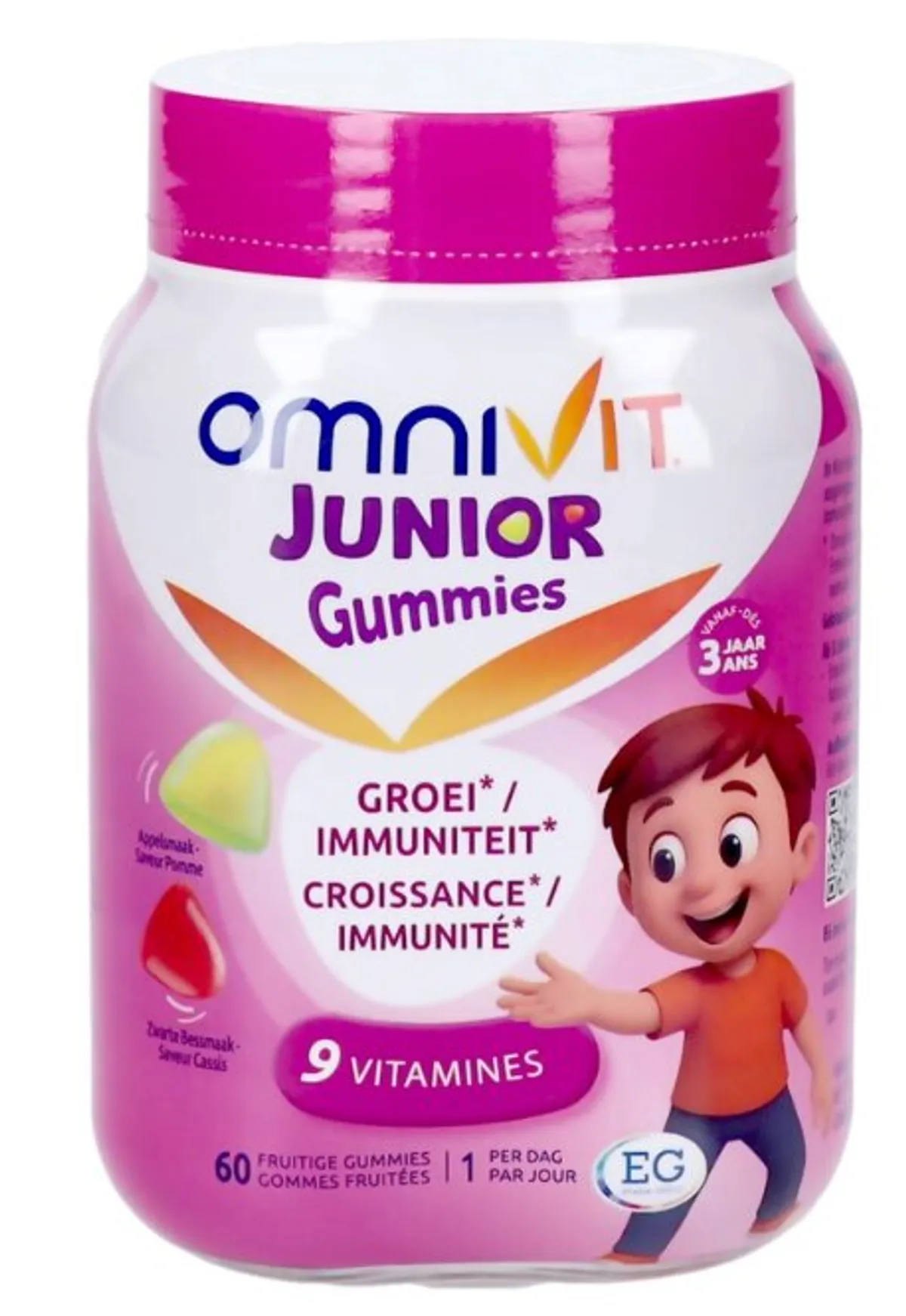 Omnivit Junior Vitamines Croissance Immunité 60 Gummies
