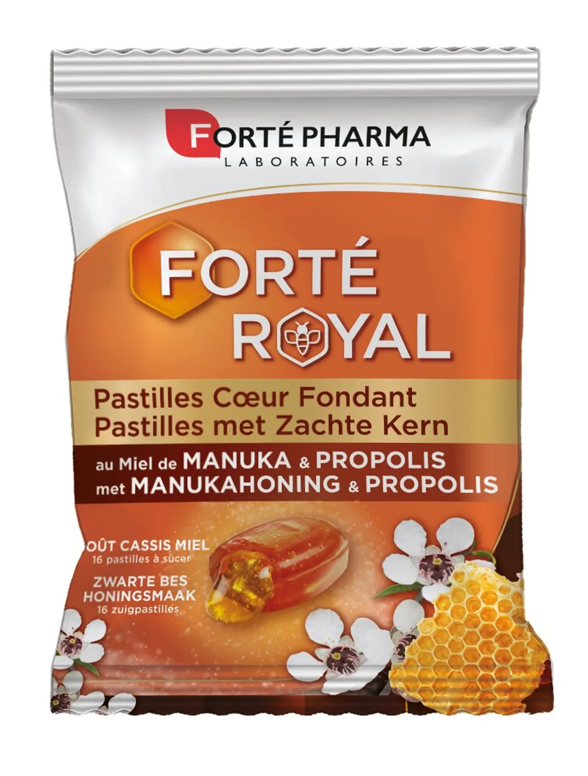 Forté Pharma Forté Royal Pastilles Coeur Fondant Miel de Manuka et Propolis 16 Pastilles