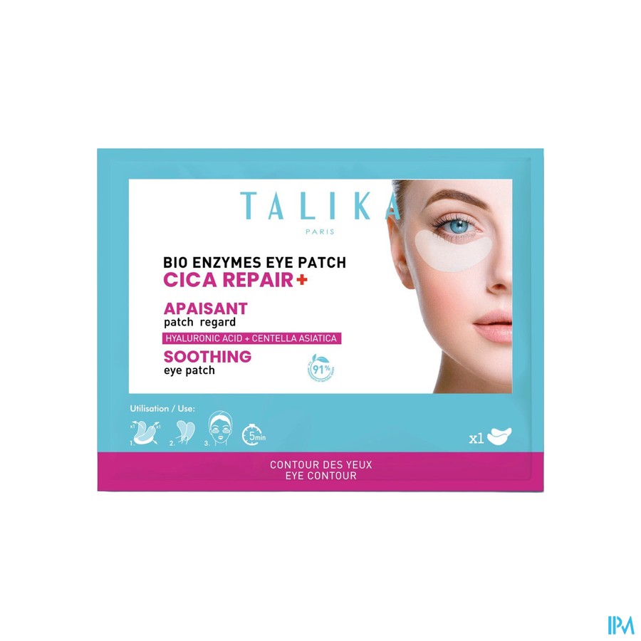Talika Bio Enzymes Eye Patch Cica Repair+ Kalmerende Oogpatches 1 Paar