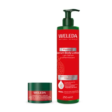Weleda Duo Verstevigend Bodymilk-Serum Granaatappel 250 ml + Dagcrème 10 ml
