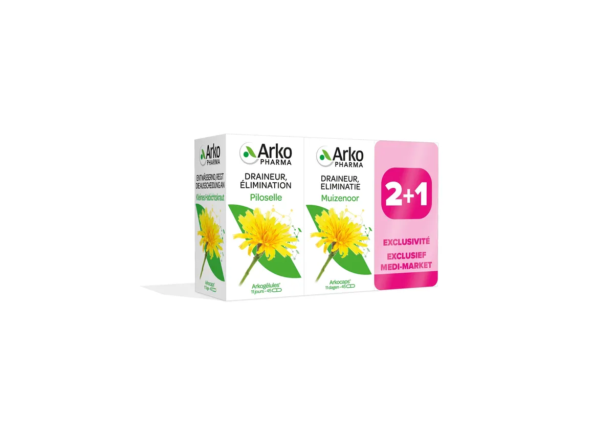 Arkogélules Piloselle 45 Gélules 2+1 Gratuit