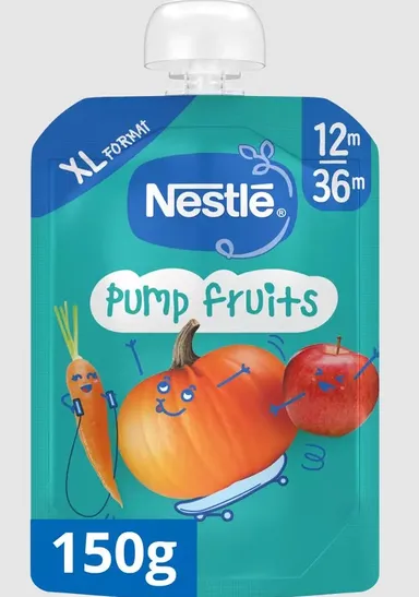 NESTLE PUMP FRUIT APPEL WORTEL POMPOEN 150G