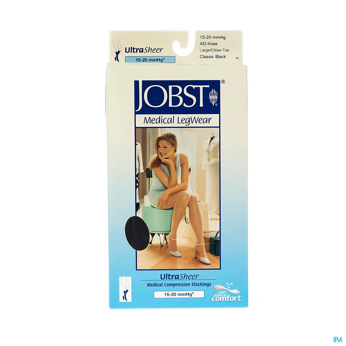 Jobst Ultrasheer Comf.c1 Bas Jarret Cl.black L