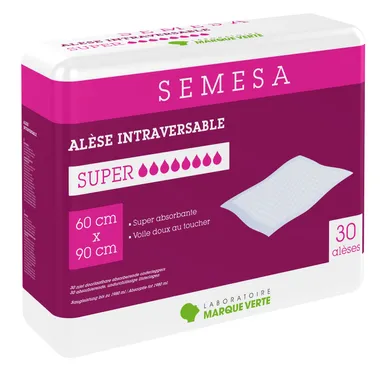 Marque Verte 30 Alèses Jetables Super 60x90cm