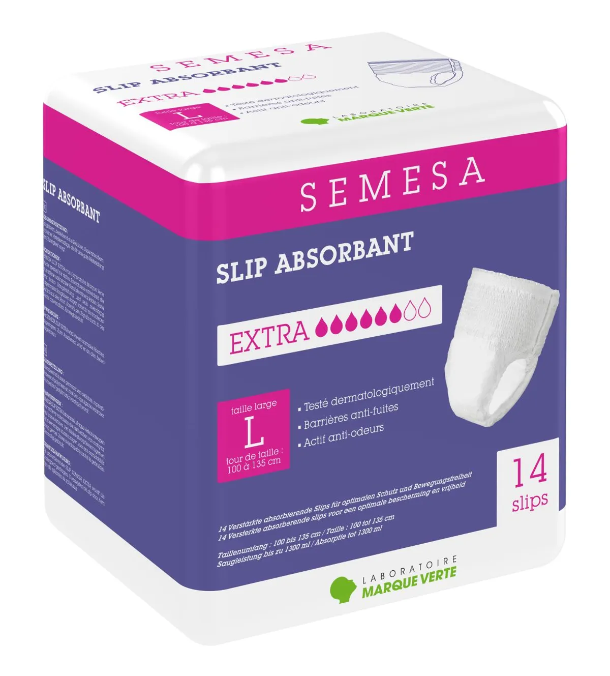 Marque Verte Semesa Extra Large 14 Gemengde Slips