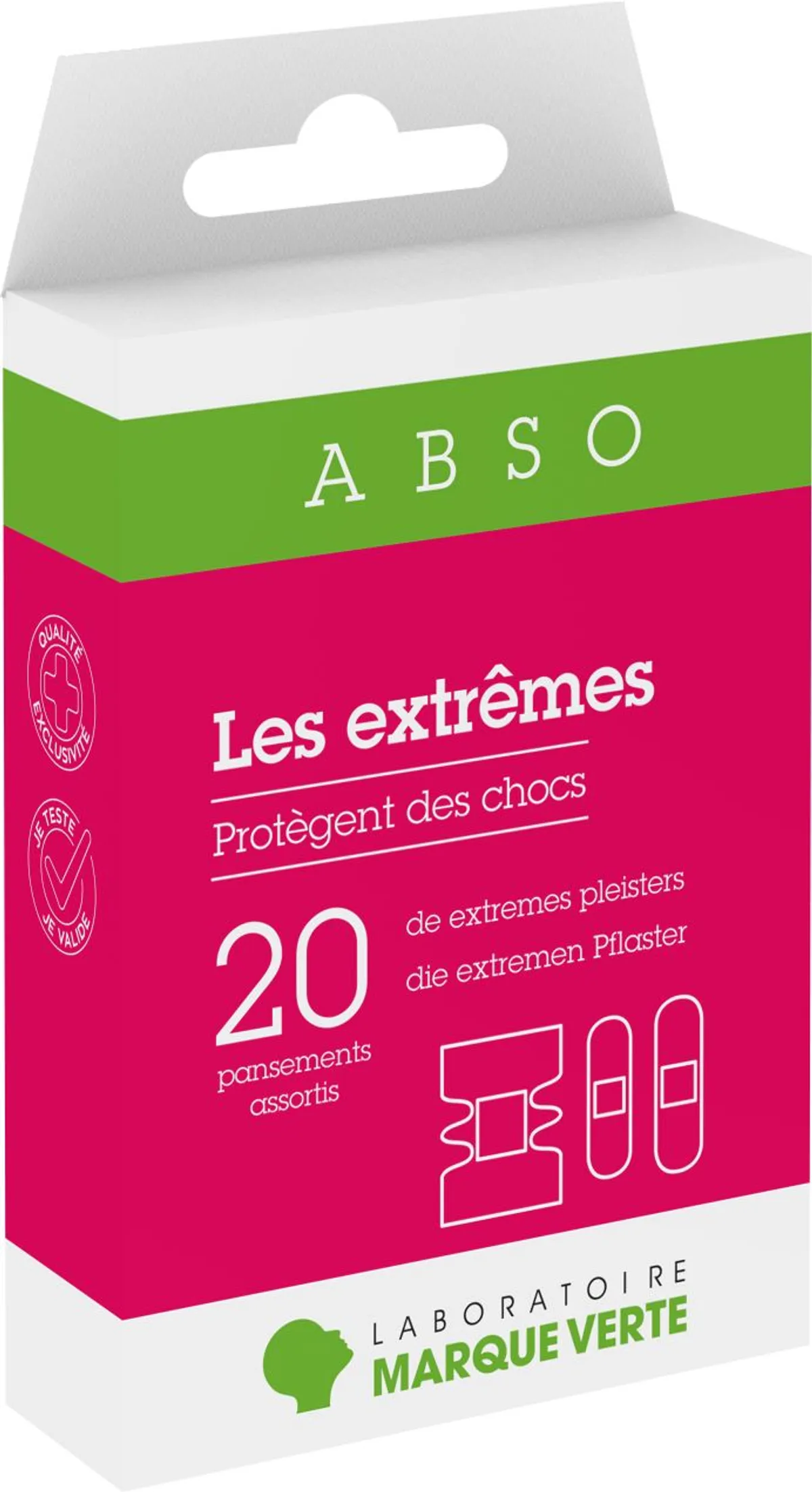 Marque Verte 20 Pansements Résistants