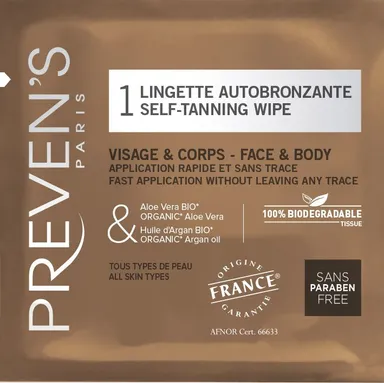 Preven's Lingette Autobronzantes 5 pièces