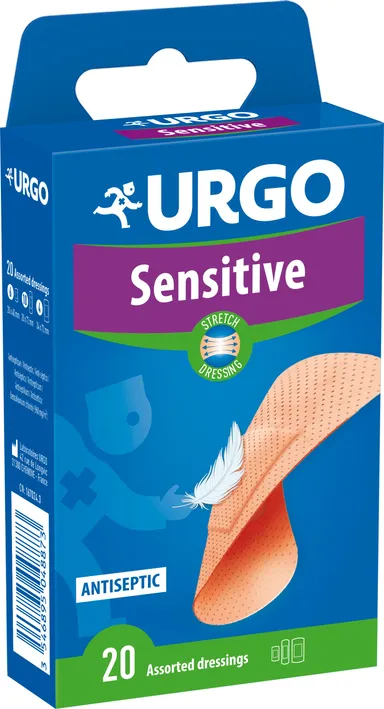 URGO Sensitive Stretch 20 Pansements Assortis