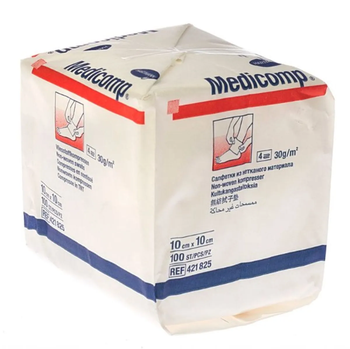 Medicomp Niet-Steriele Kompressen (4 lagen) 10x10cm 100 stuks