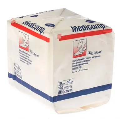 Medicomp Niet-Steriele Kompressen (4 lagen) 10x10cm 100 stuks