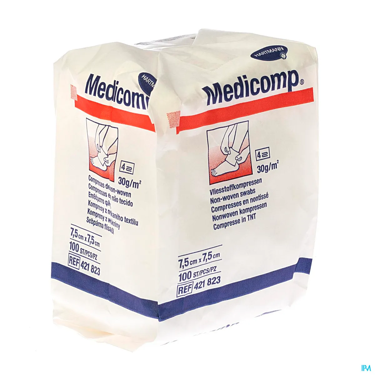 Medicomp Compresses Non Stériles (4 plis) 7,5x7,5cm 100 Pièces