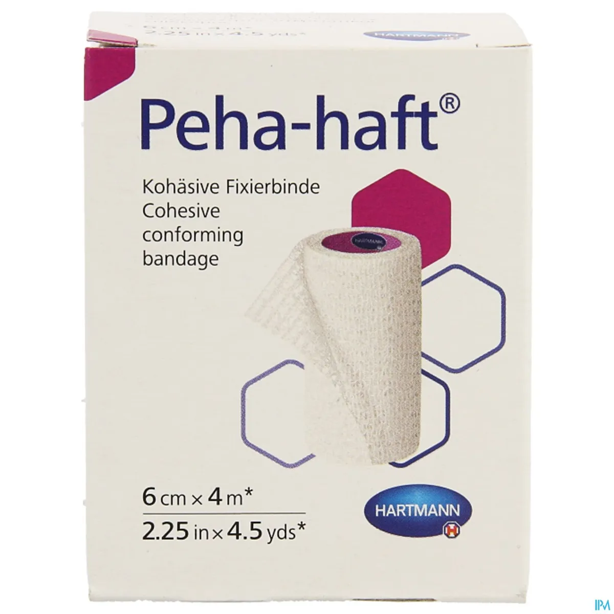 Peha-Haft 1 Cohesieve Fixatiezwachtel Zonder Latex 6 cm x 4 m