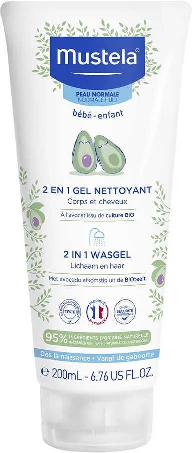 Mustela NH Reinigingsgel 2-in-1 (Haar en Lichaam) 200 ml