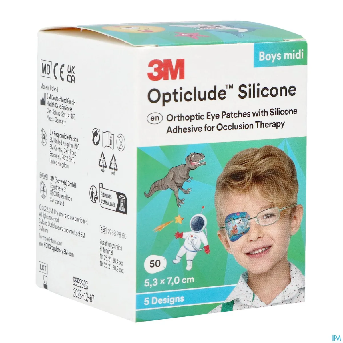Opticlude 3M Silicone 50 Eye Patch Boy Midi