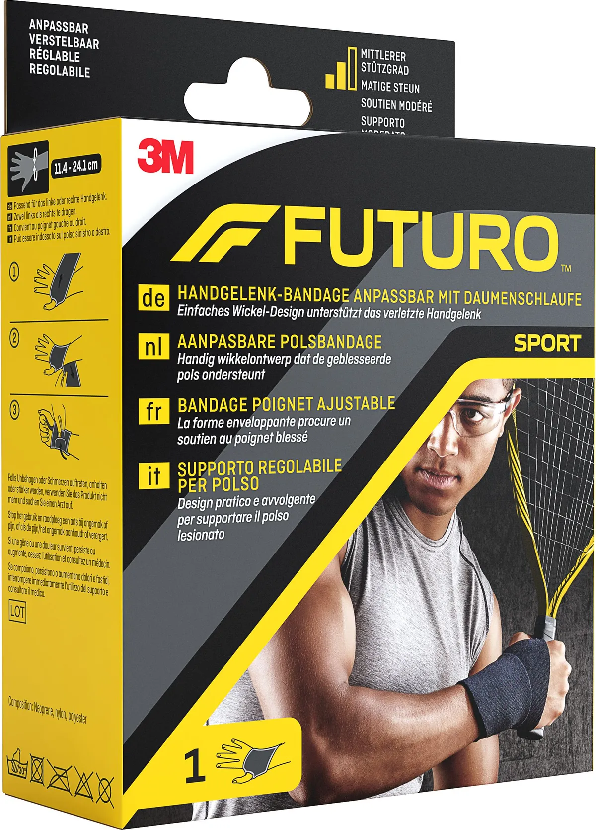 Futuro Sport Bandage Poignet Ajustable avec Insert Pouce