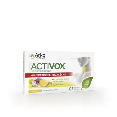 Activox 24 Comprimés à Sucer Maux de Gorge