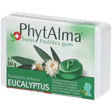 PhytAlma Pastilles Gum Eucalyptus + Stevia 50g