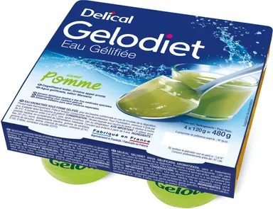 Gelodiet Gelwater Gesuikerd Groene Appel 4x120g